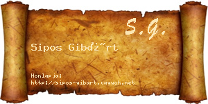 Sipos Gibárt névjegykártya